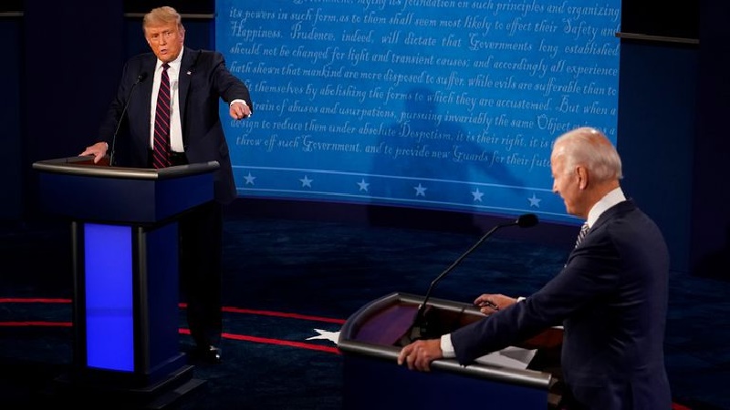Trump y Biden Trump y Biden protagonizan un debate marcado por las constantes interrupciones