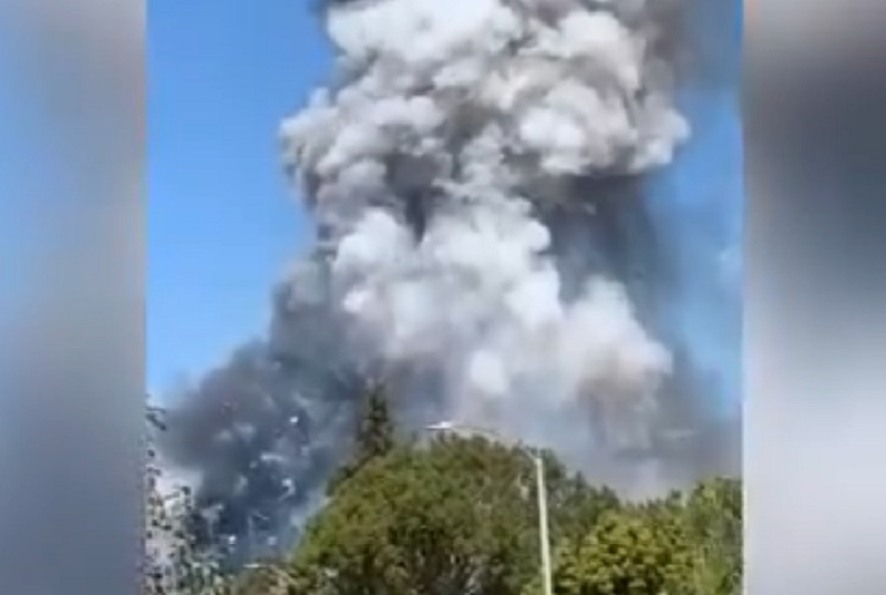 explosión de juegos pirotécnicos Imágenes espeluznantes por la explosión de juegos pirotécnicos en casa de Ontario, California
