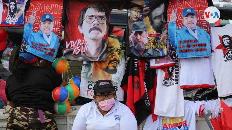 Daniel Ortega lleva más de 14 años consecutivos en el poder en Nicaragua. Foto Houston Castillo, VOA.