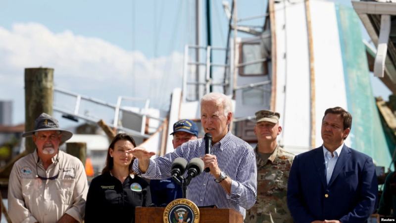 “En esto estamos unidos”: Biden va a Florida y se solidariza con los damnificados por Ian