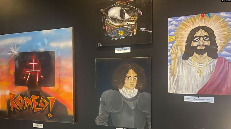 Selección de algunas de las obras de Romeo expuestas en la ciudad de Doral y que representan "el avance" y la "madurez" del artista colombiano a lo largo de su carrera.