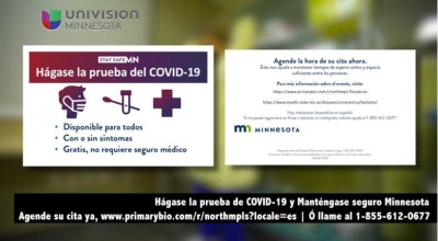 prueba de COVID-19 en Minnesota