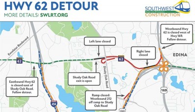 Highway 62 cierra el jueves por la noche hasta el fin de semana