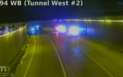 accidente en túnel de Lowry Hill