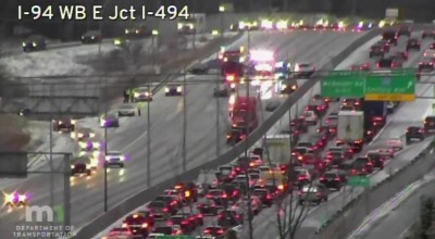 cierre de la I-94 en dirección este en Maplewood