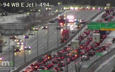cierre de la I-94 en dirección este en Maplewood