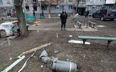 Los misiles rusos caen sobre Kiev