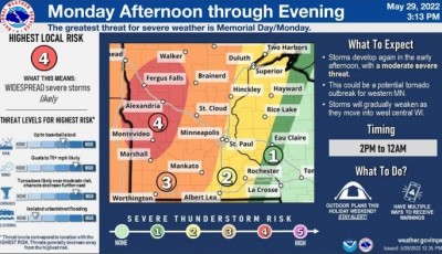 tornados en el oeste de Minnesota